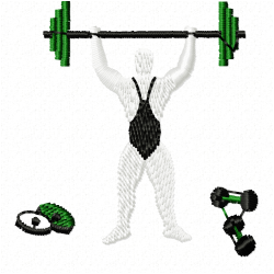 Bodybuilder Embroidery Design 1